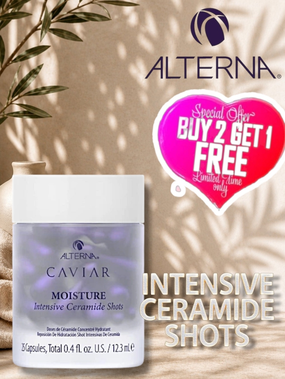 Alterna Caviar Ceramide Intensive Moisturizing Shot Capsules For Hair
